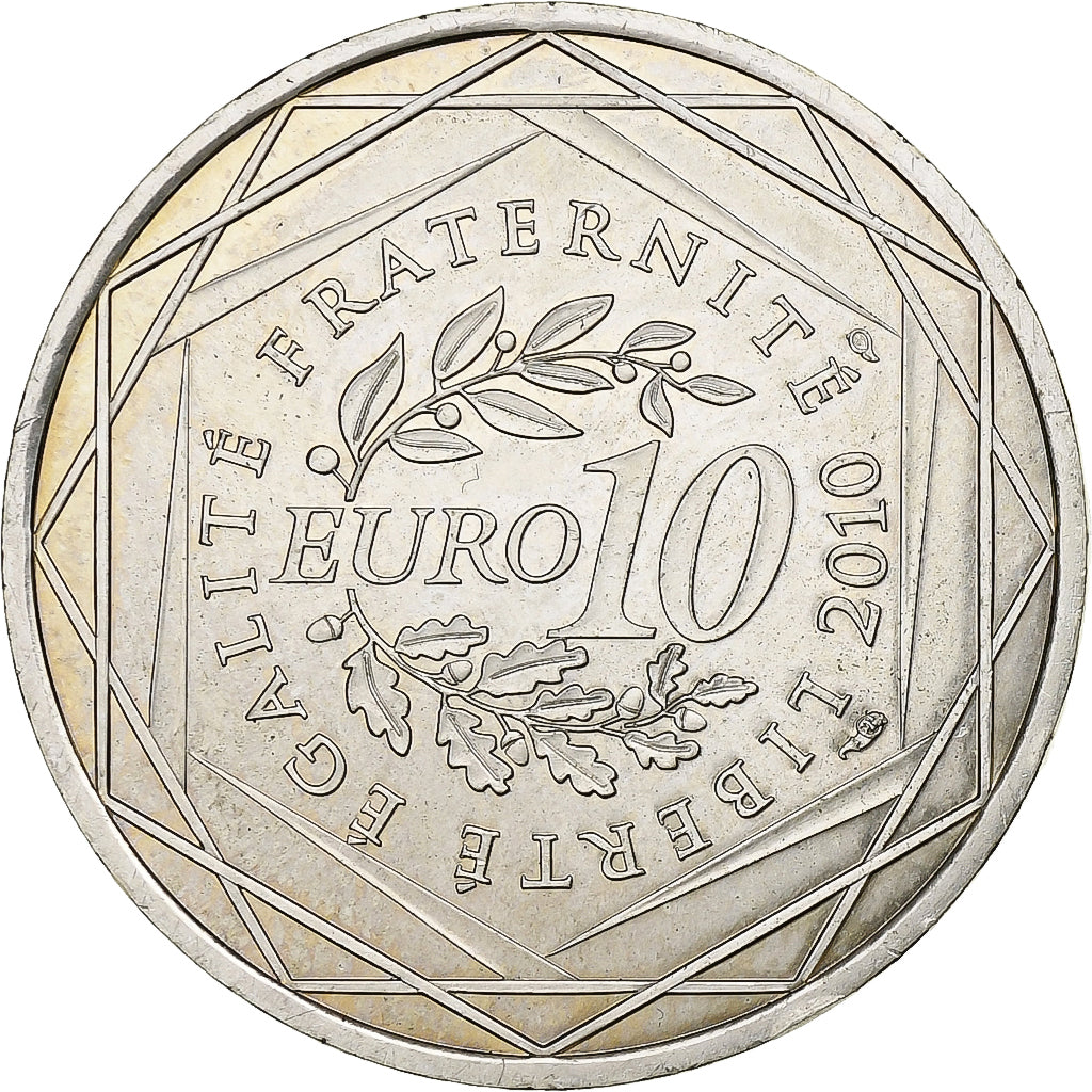 France, 10 Euro, Bretagne, 2010, Silver, AU(55-58), KM:1648