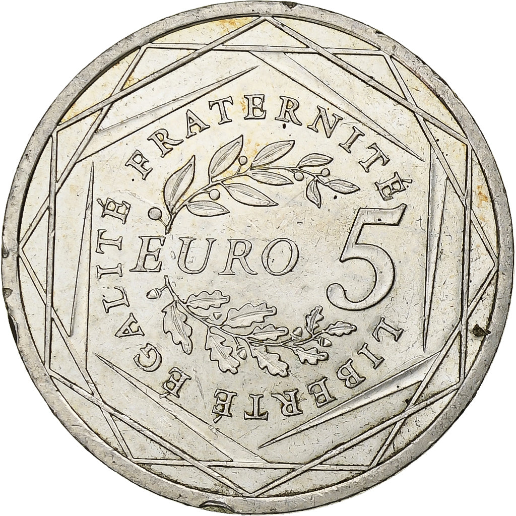 France, 5 Euro, 2008, EF(40-45), Silver, Gadoury:EU287, KM:1534