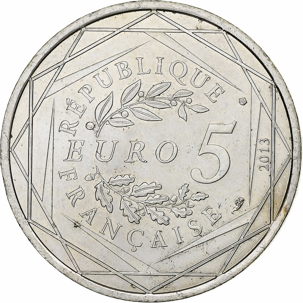 France, 5 Euro, Liberté, 2013, Paris, Silver, MS(60-62)