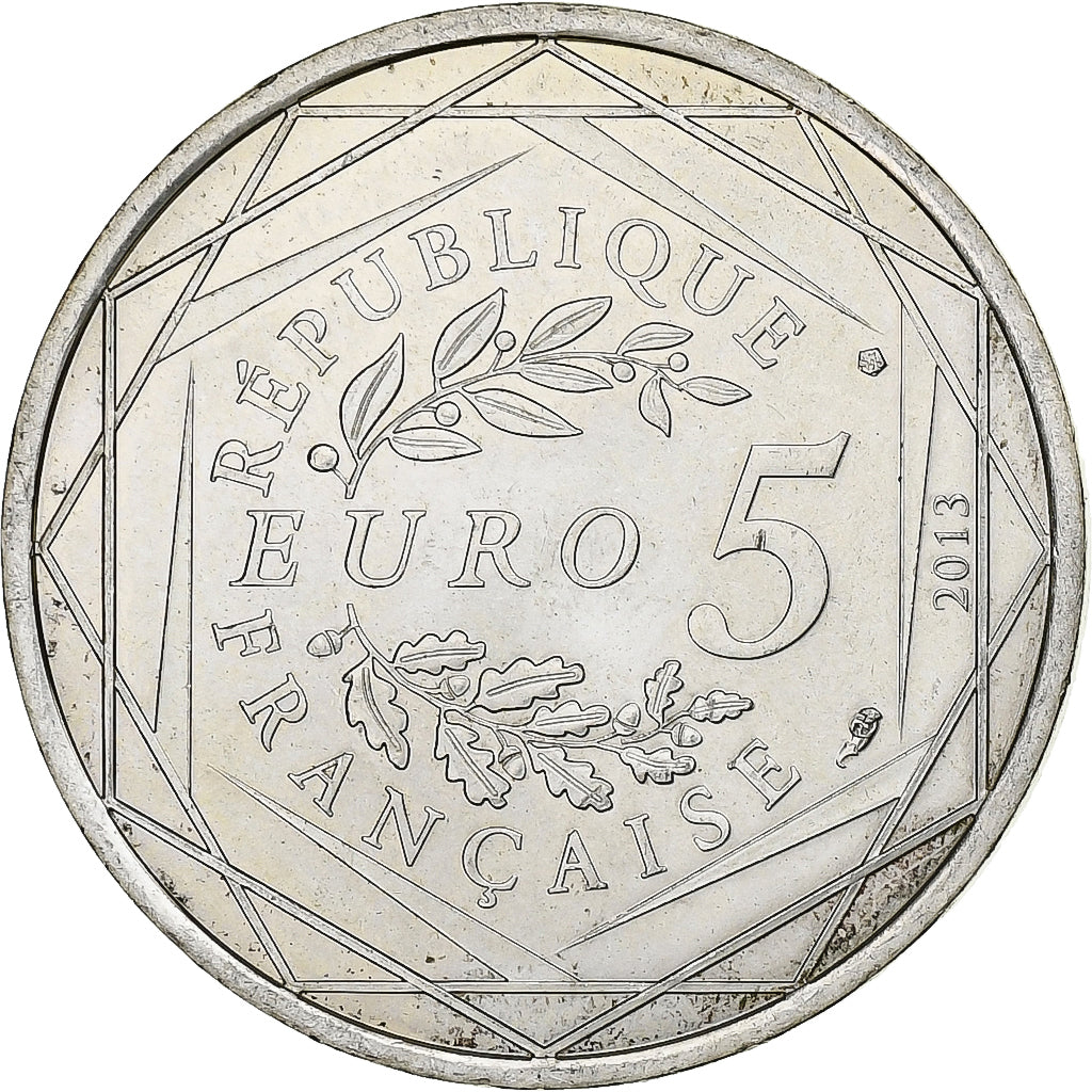 France, 5 Euro, Fraternité, 2013, Paris, Silver, MS(60-62)