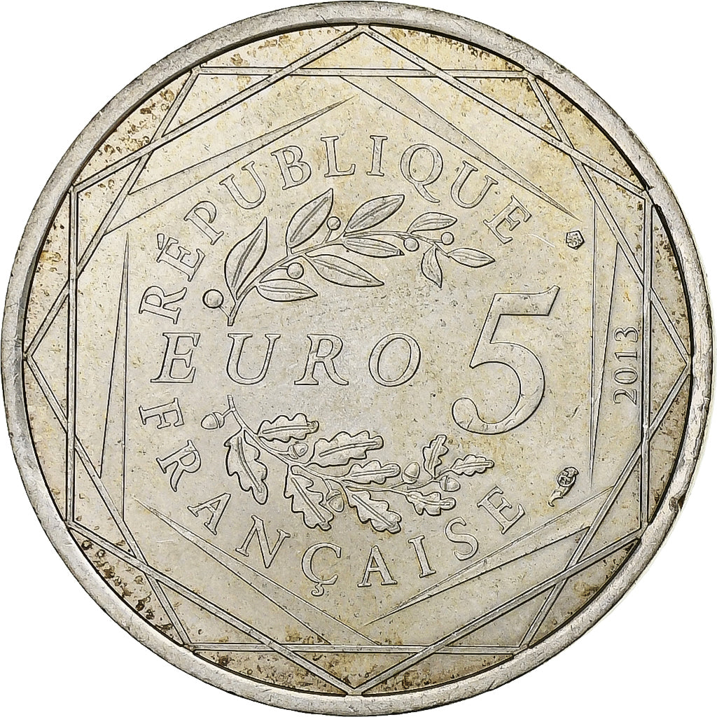 France, 5 Euro, Egalité, 2013, Paris, Silver, AU(55-58)