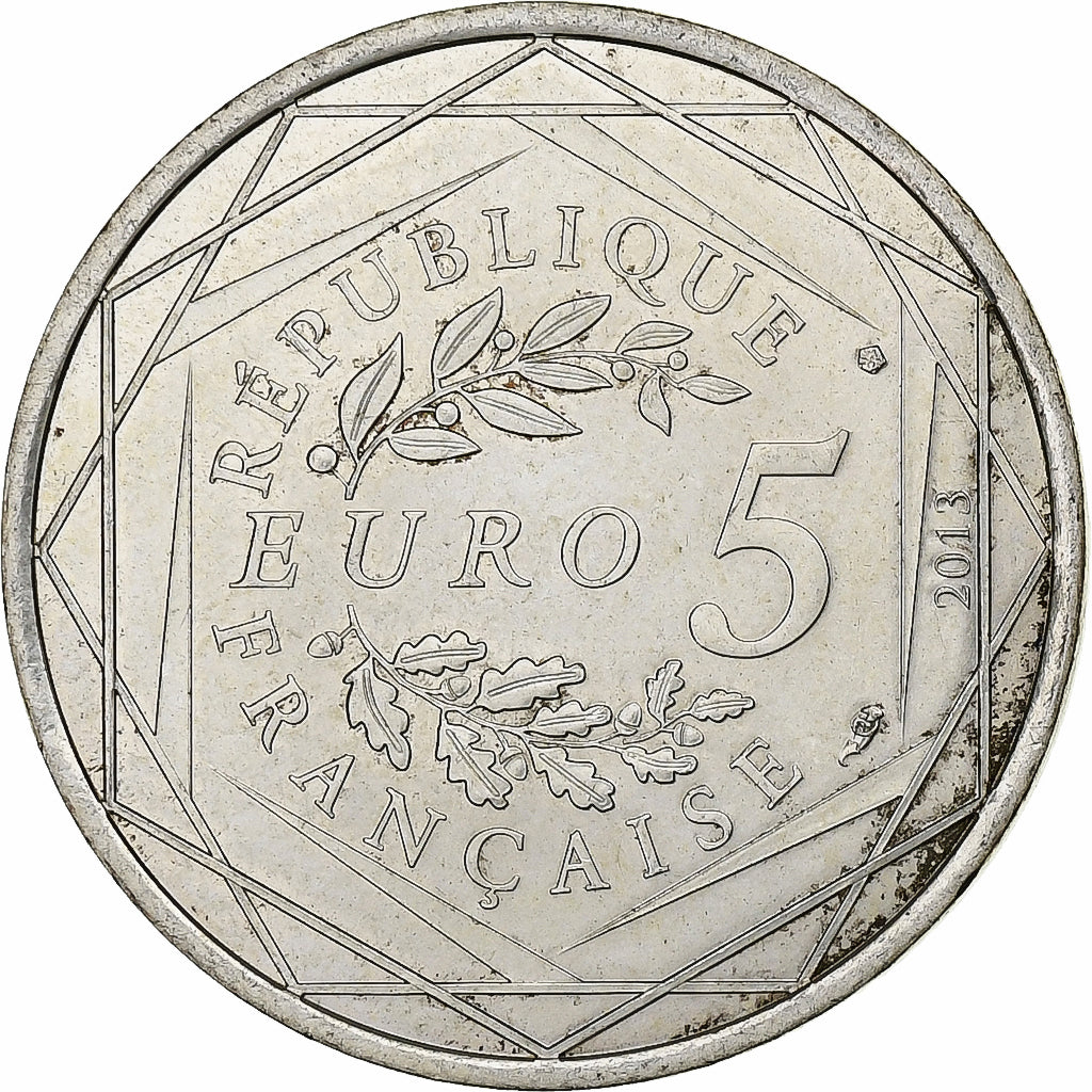 France, 5 Euro, Egalité, 2013, Paris, Silver, MS(60-62)