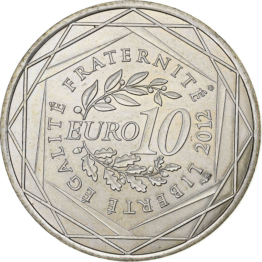 France, 10 Euro, 2012, Paris, Silver, MS(60-62), Gadoury:EU514, KM:1863