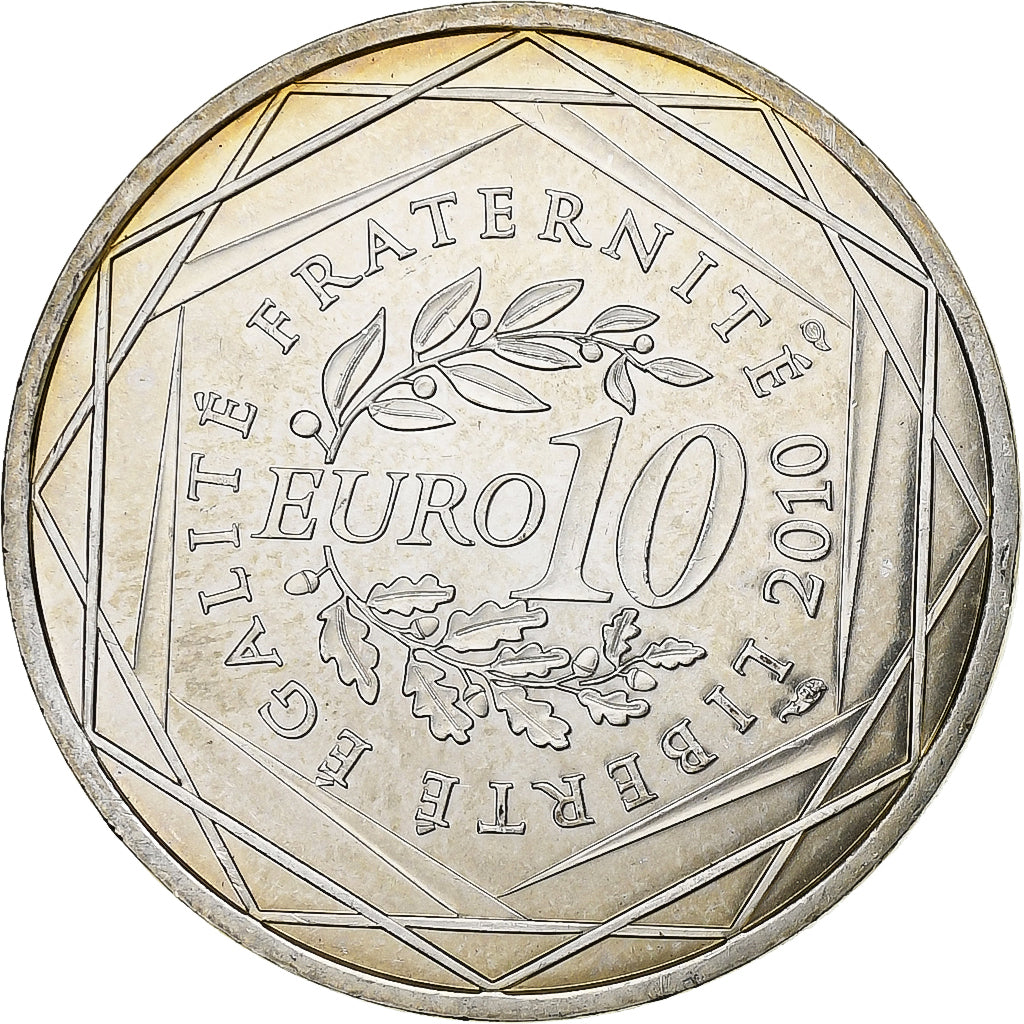 France, 10 Euro, Bretagne, 2010, Silver, AU(50-53), KM:1648