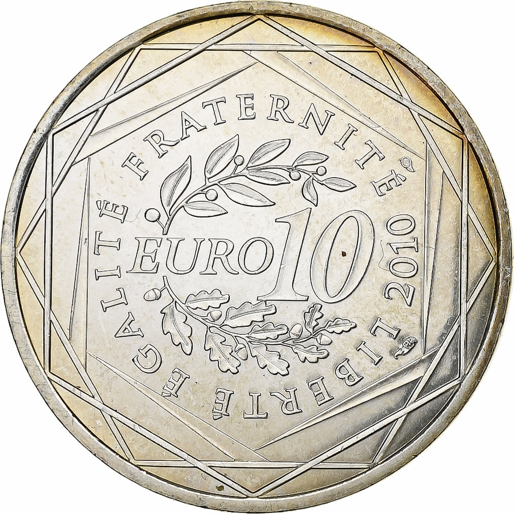 France, 10 Euro, Bretagne, 2010, Silver, EF(40-45), KM:1648