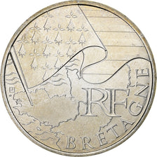 France, 10 Euro, Bretagne, 2010, Silver, AU(55-58), KM:1648