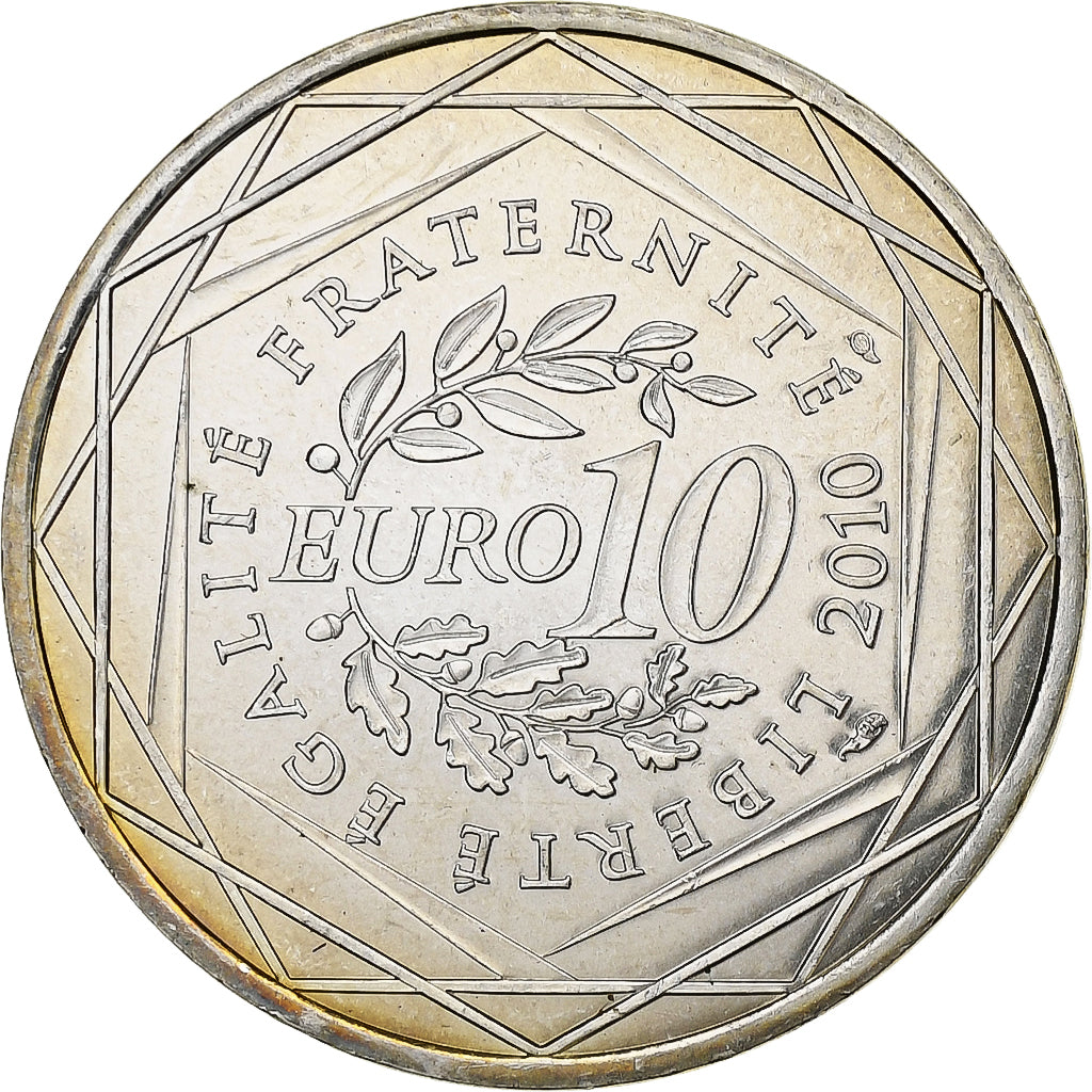 France, 10 Euro, Bretagne, 2010, Silver, AU(55-58), KM:1648