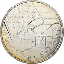 France, 10 Euro, Bretagne, 2010, Silver, AU(55-58), KM:1648