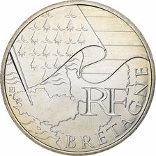 France, 10 Euro, Bretagne, 2010, Silver, MS(60-62), KM:1648