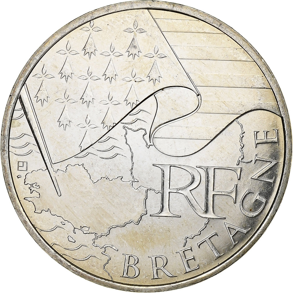 France, 10 Euro, Bretagne, 2010, Silver, MS(65-70), Gadoury:EU337, KM:1580