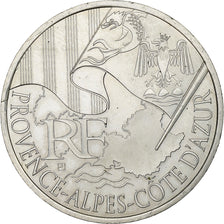 França, 10 Euro, Euros des régions, Provence Alpes Côte d'Azur, 2010, Prata