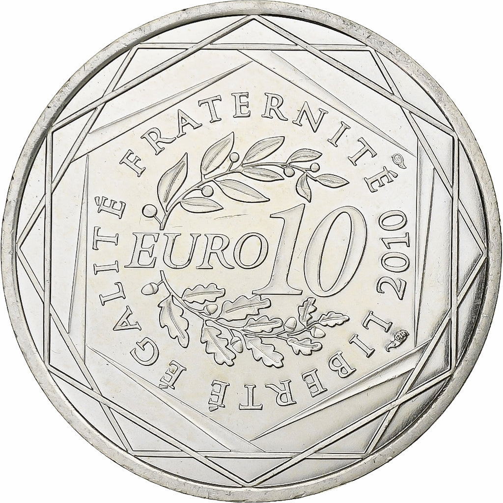 França, 10 Euro, Euros des régions, Provence Alpes Côte d'Azur, 2010, Prata