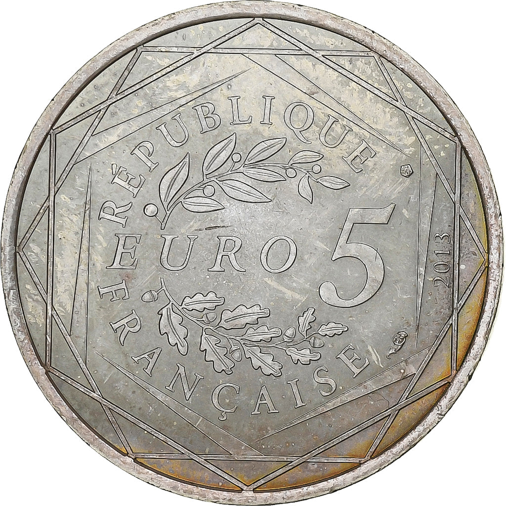 France, 5 Euro, Egalité, 2013, Paris, Silver, EF(40-45)