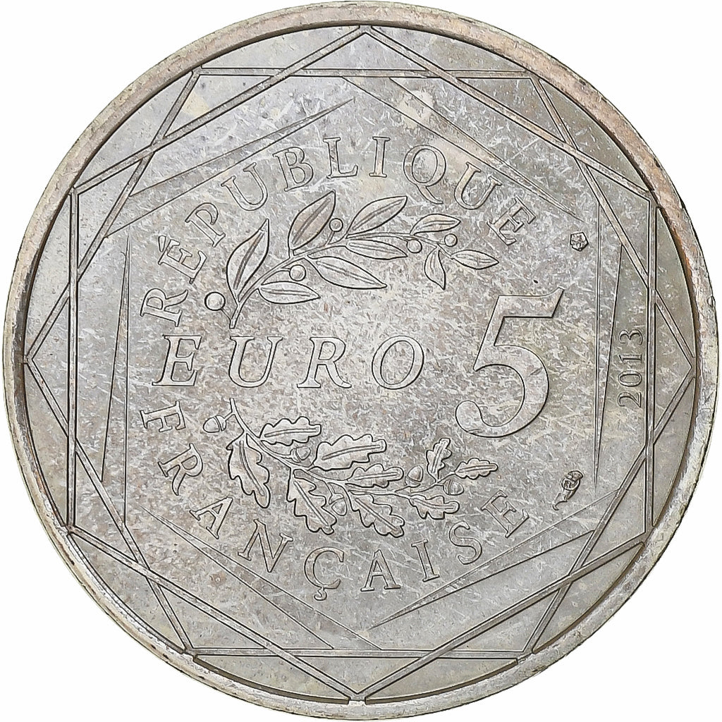 France, 5 Euro, Egalité, 2013, Paris, Silver, AU(50-53)