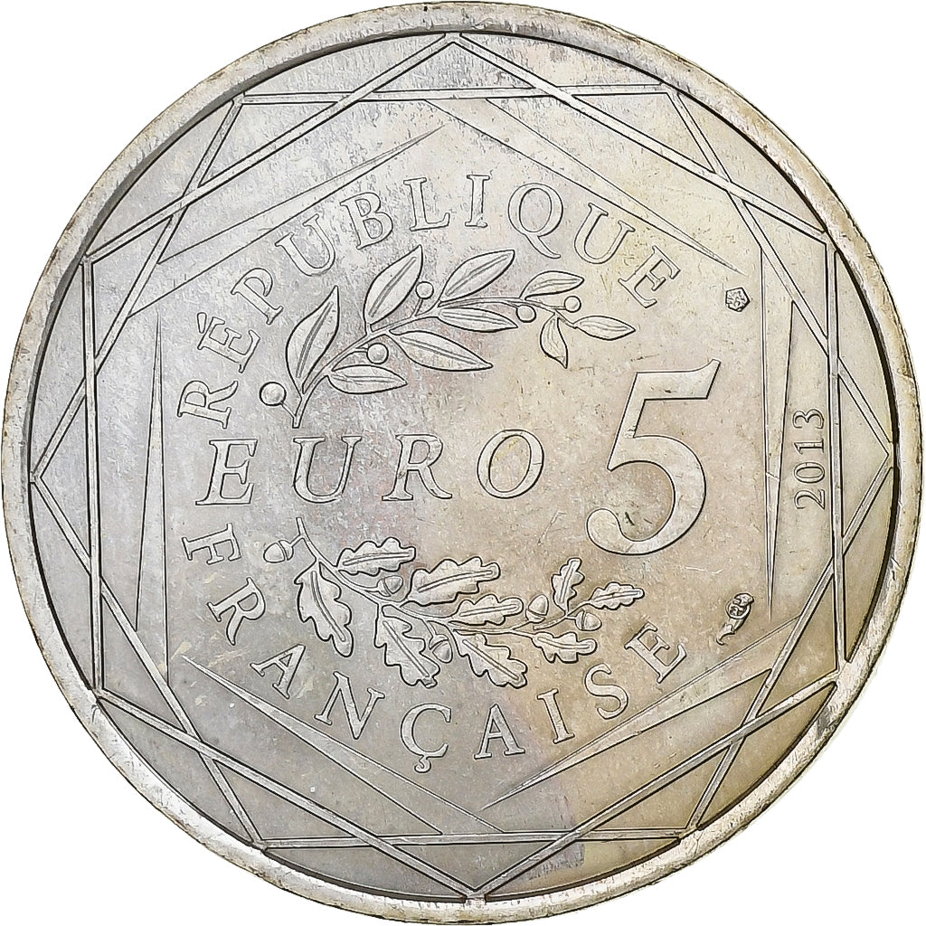 Francja, 5 Euro, Liberté, 2013, Paris, Srebro, EF(40-45)
