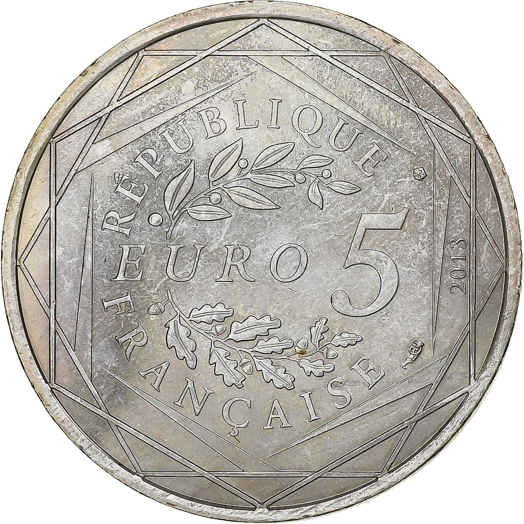 Francja, 5 Euro, Liberté, 2013, Paris, Srebro, AU(55-58)