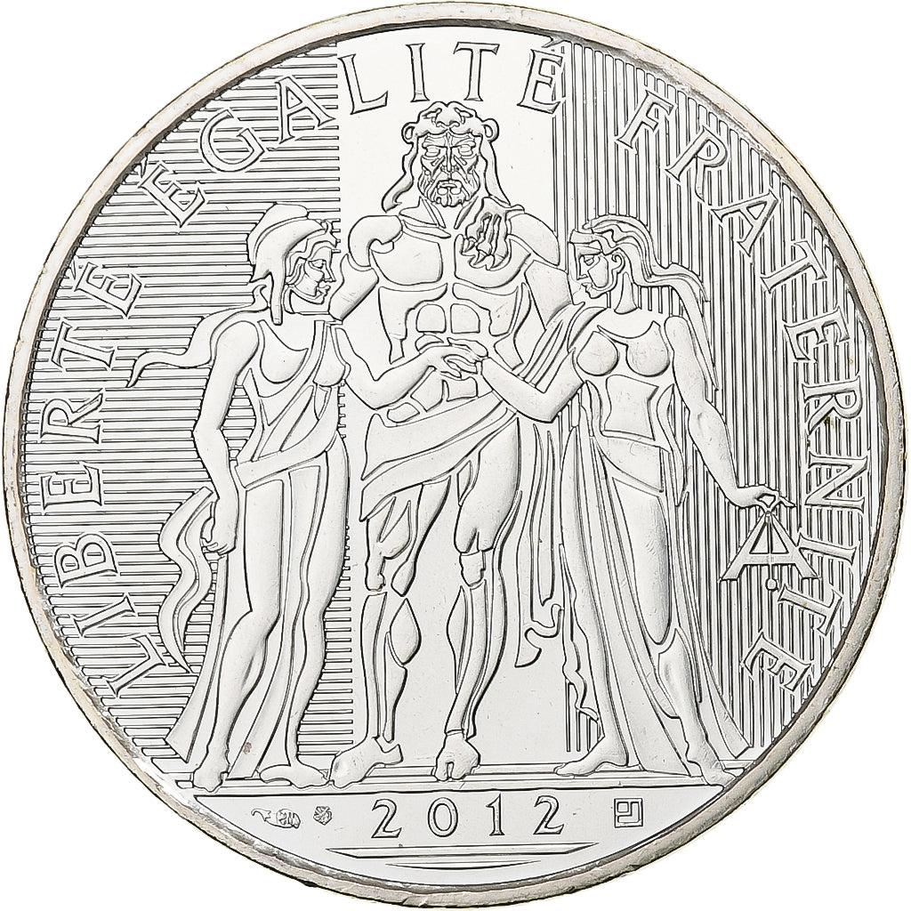 Francja, 10 Euro, 2012, Paris, Srebro, MS(60-62), Gadoury:EU 516, KM:2073