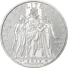 France, 10 Euro, 2012, Paris, Silver, MS(64), Gadoury:EU 516, KM:2073
