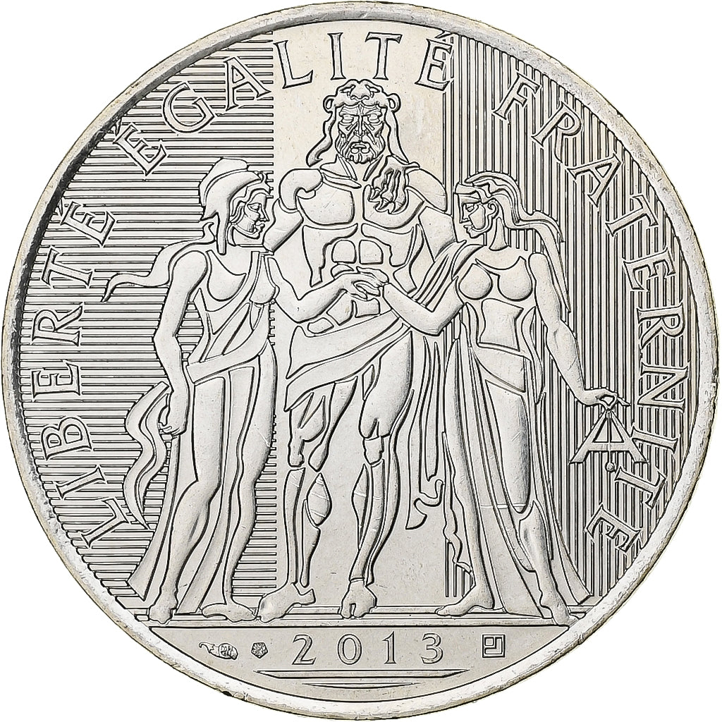 Francja, 10 Euro, 2013, Paris, Srebro, MS(63), Gadoury:EU590, KM:2073