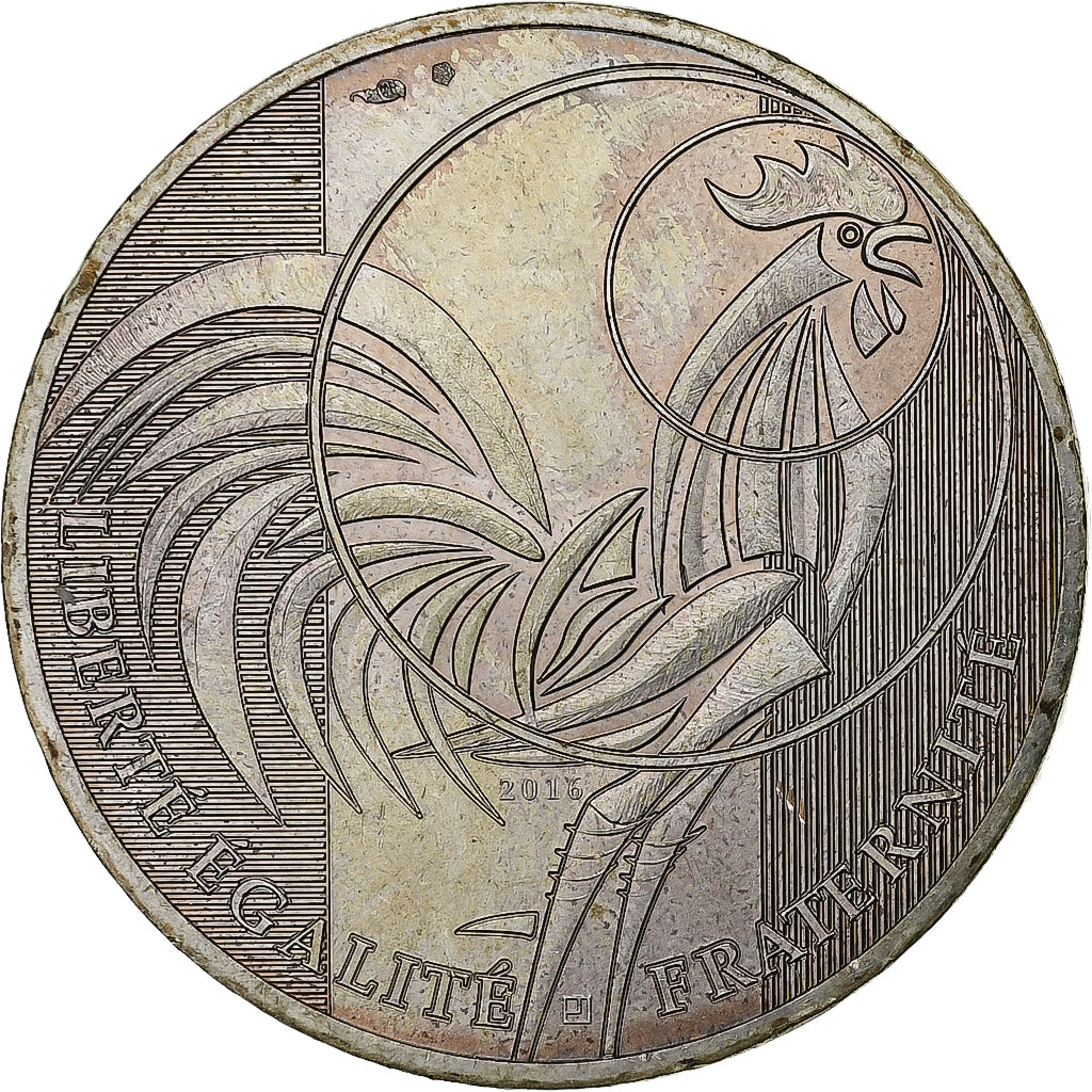 Francja, 10 Euro, 2016, Srebro, EF(40-45), Gadoury:EU797