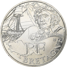 France, 10 Euro, Bretagne, 2012, Paris, MS(63), Silver, Gadoury:EU514, KM:1866