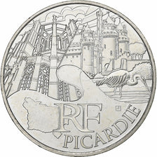 France, 10 Euro, Picardie, 2011, Paris, Silver, MS(63), KM:1747
