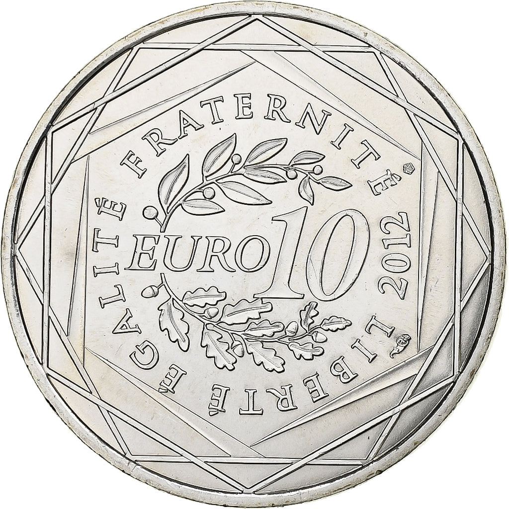 Francja, 10 Euro, 2012, Paris, Srebro, MS(60-62), Gadoury:EU514, KM:1874