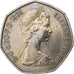 Groot Bretagne, Elizabeth II, 50 New Pence, 1969, Cupro-nikkel, FR+, KM:913