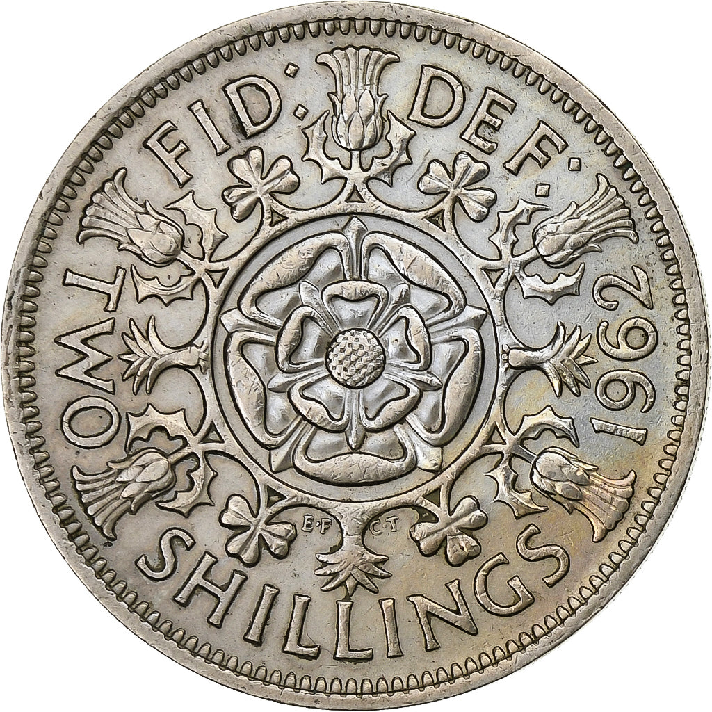 Groot Bretagne, Elizabeth II, Florin, Two Shillings, 1962, Cupro-nikkel, ZF
