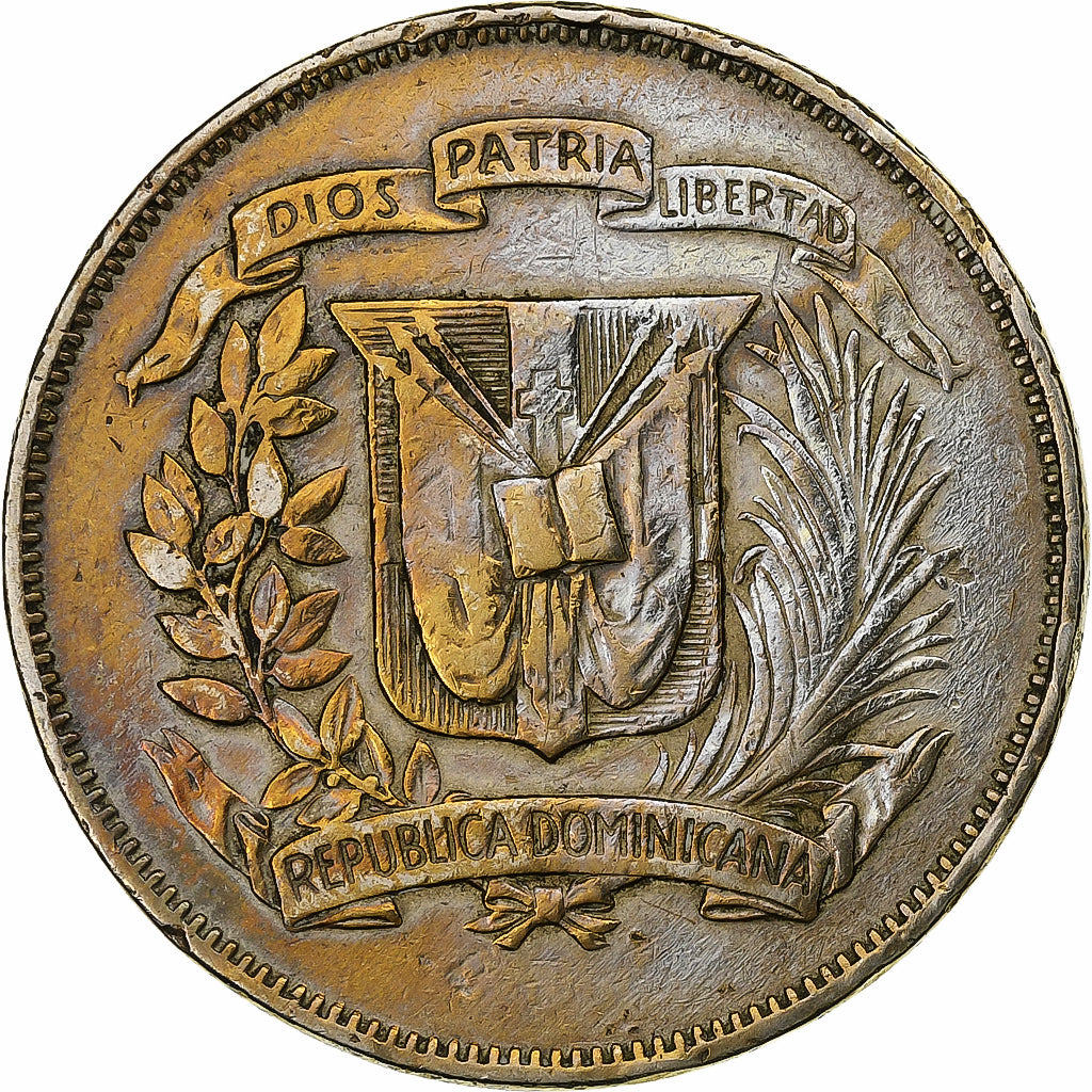 République Dominicaine, 1/2 Peso, 1968, Cupro-nickel, TB+, KM:21a.1