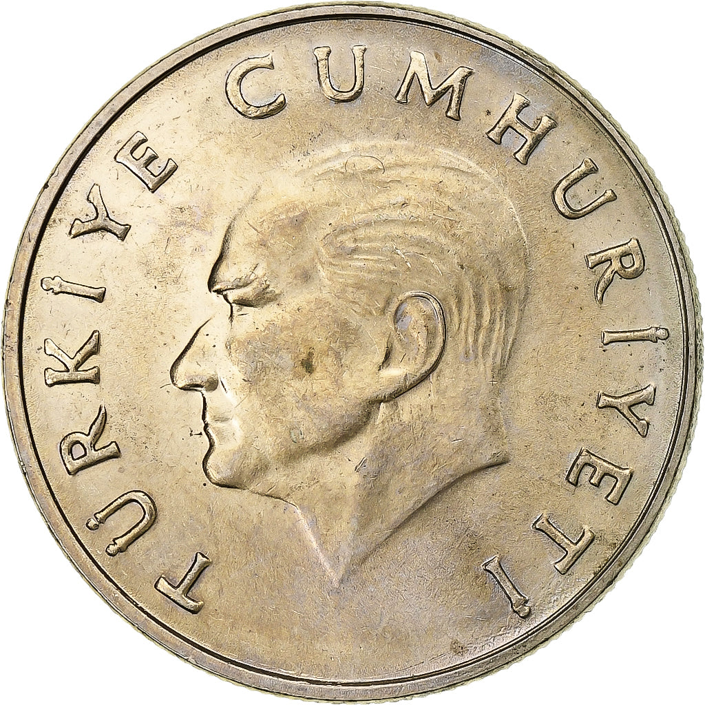 Turkey, 100 Lira, 1987, Copper-Nickel-Zinc, AU(55-58), KM:967