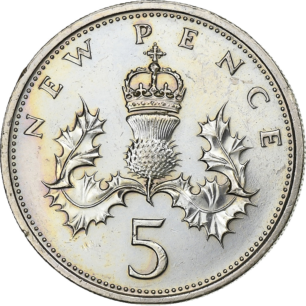 Grã-Bretanha, Elizabeth II, 5 New Pence, 1979, Cobre-níquel, AU(50-53), KM:911