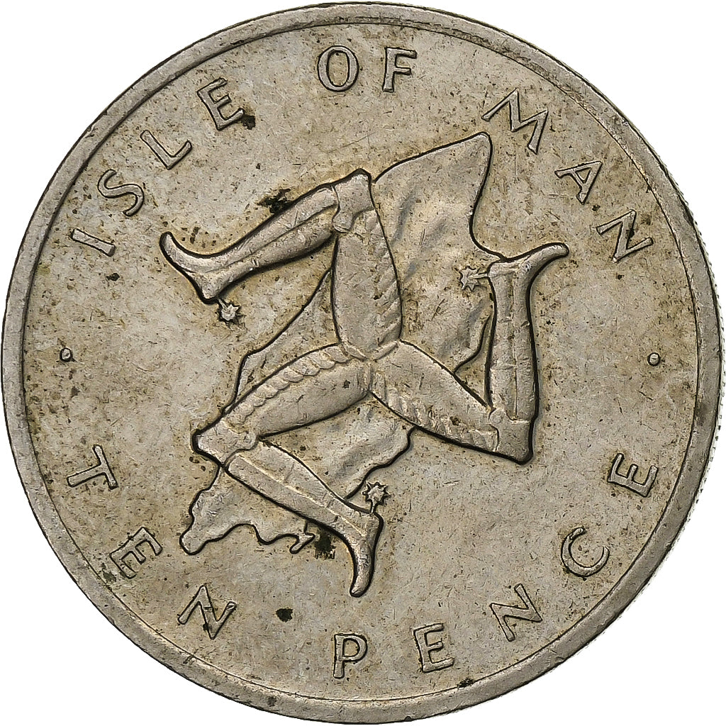 Isle of Man, Elizabeth II, 10 Pence, 1976, Pobjoy Mint, Kupfer-Nickel, S+