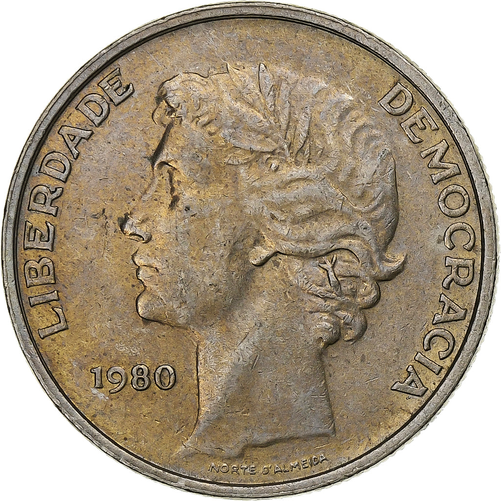 Portogallo, 25 Escudos, 1980, Rame-nichel, BB, KM:607a