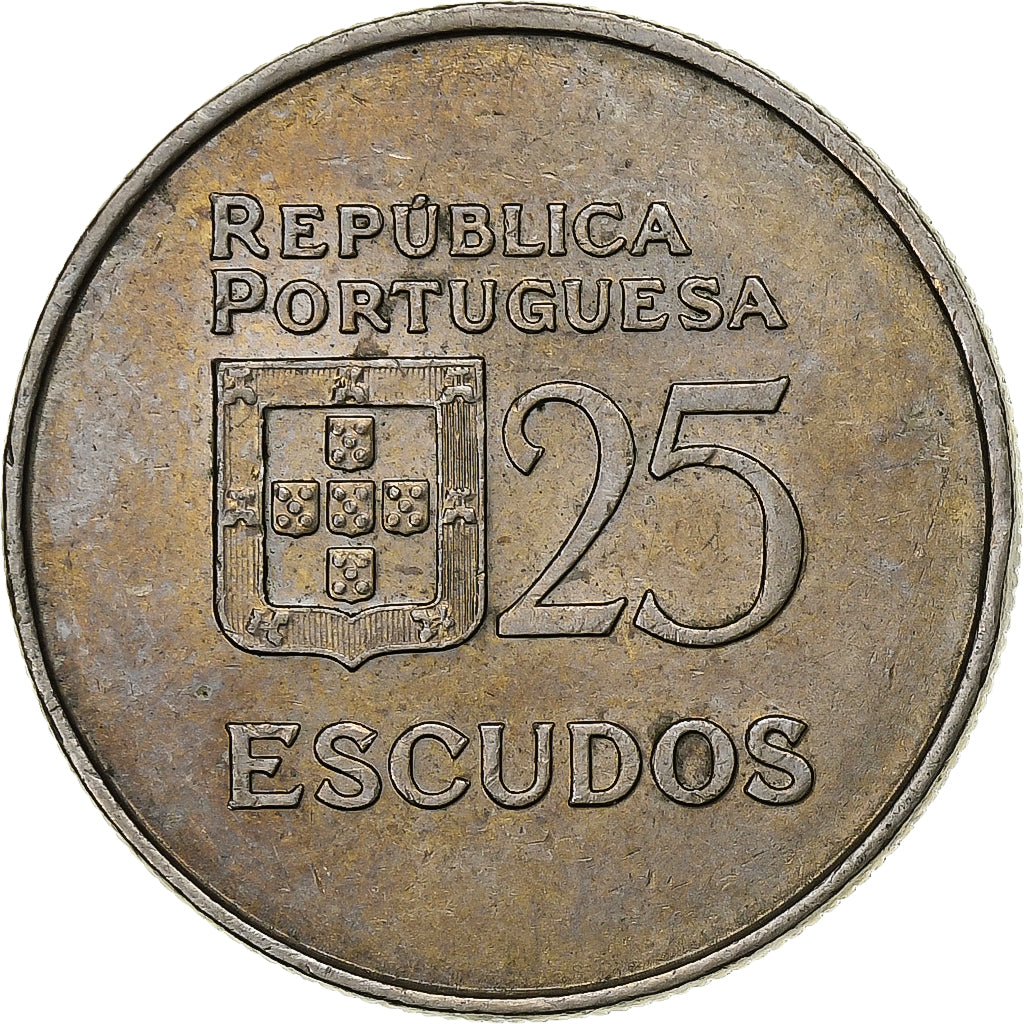 Portogallo, 25 Escudos, 1980, Rame-nichel, BB, KM:607a