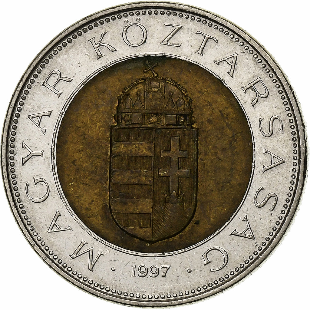 Hungary, 100 Forint, 1997, Budapest, Bi-Metallic, VF(30-35), KM:721