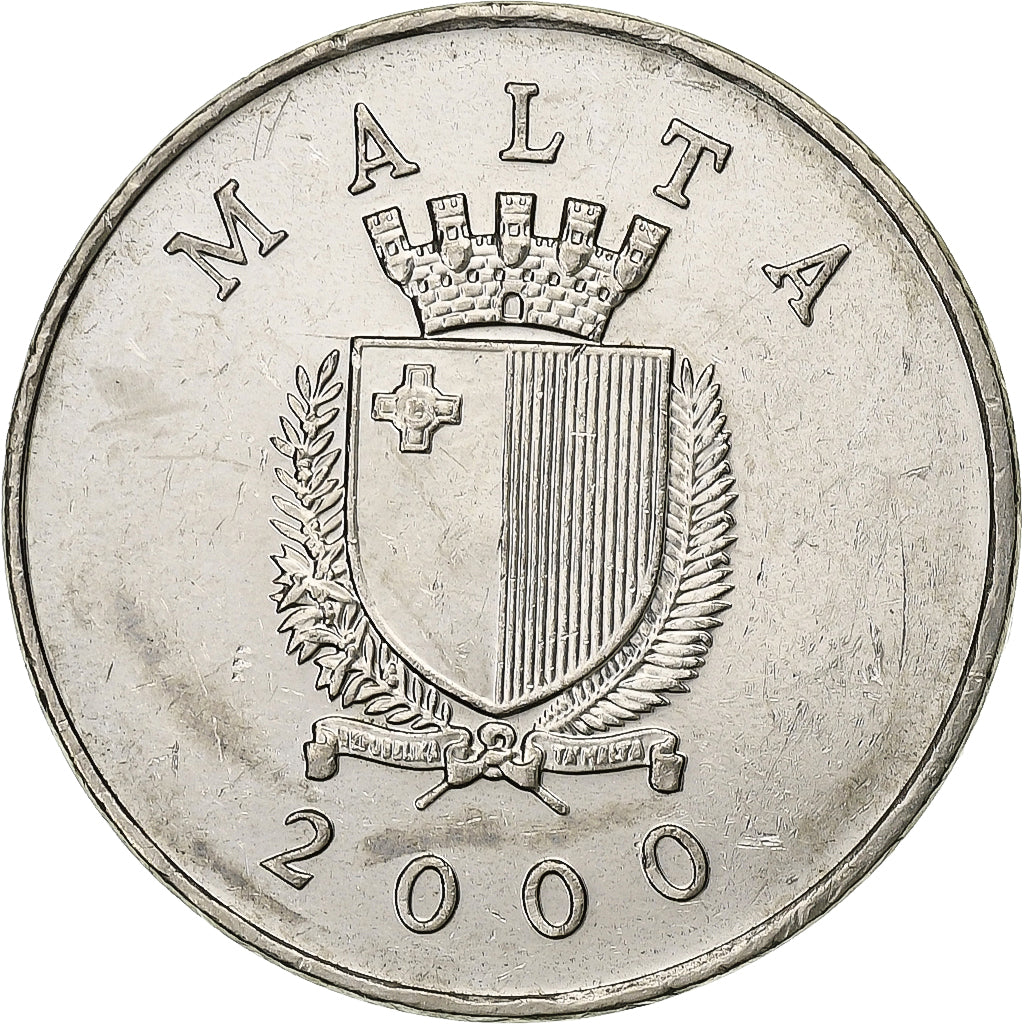 Malte, Lira, 2000, British Royal Mint, Nickel, TTB+, KM:99