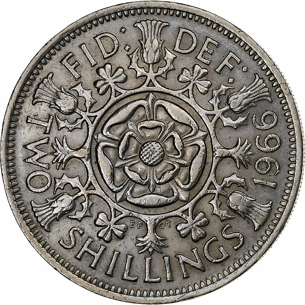 Großbritannien, Florin, Two Shillings, 1966, Kupfer-Nickel, SS
