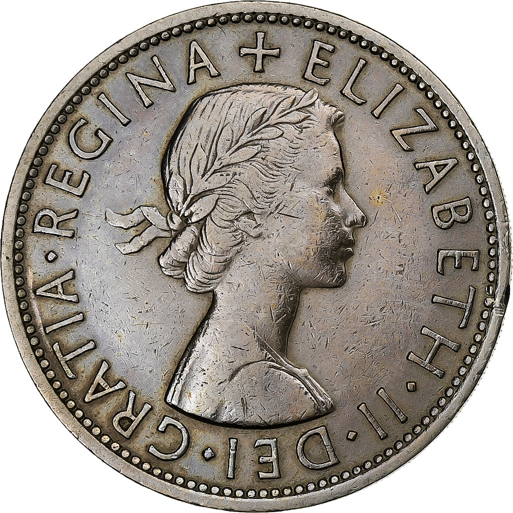 Großbritannien, Elizabeth II, 1/2 Crown, 1960, Kupfer-Nickel, SS+, KM:907
