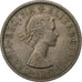 Grã-Bretanha, Elizabeth II, 1/2 Crown, 1957, Cobre-níquel, VF(30-35), KM:907