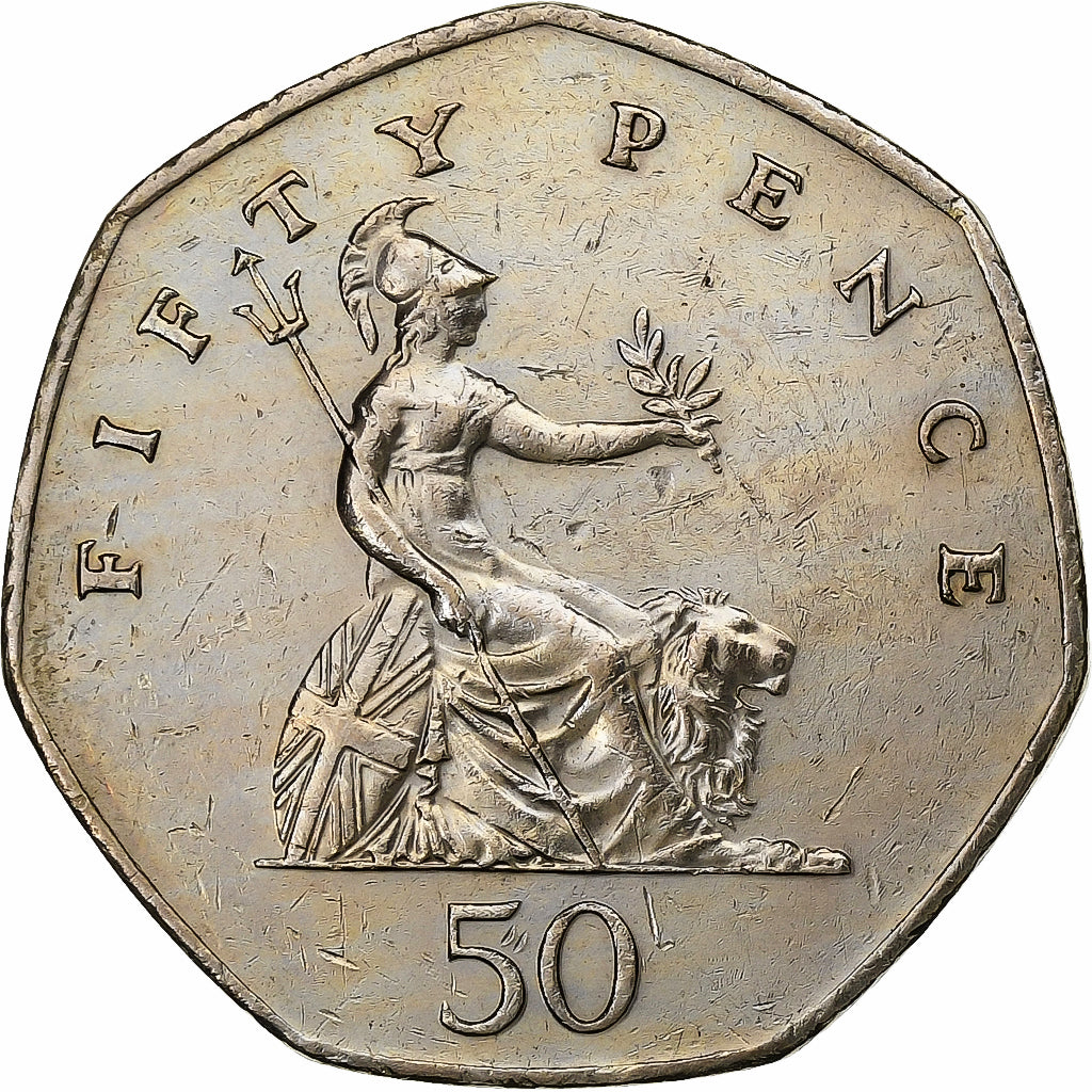 Great Britain, Elizabeth II, 50 Pence, 1983, Copper-nickel, VF(30-35), KM:932
