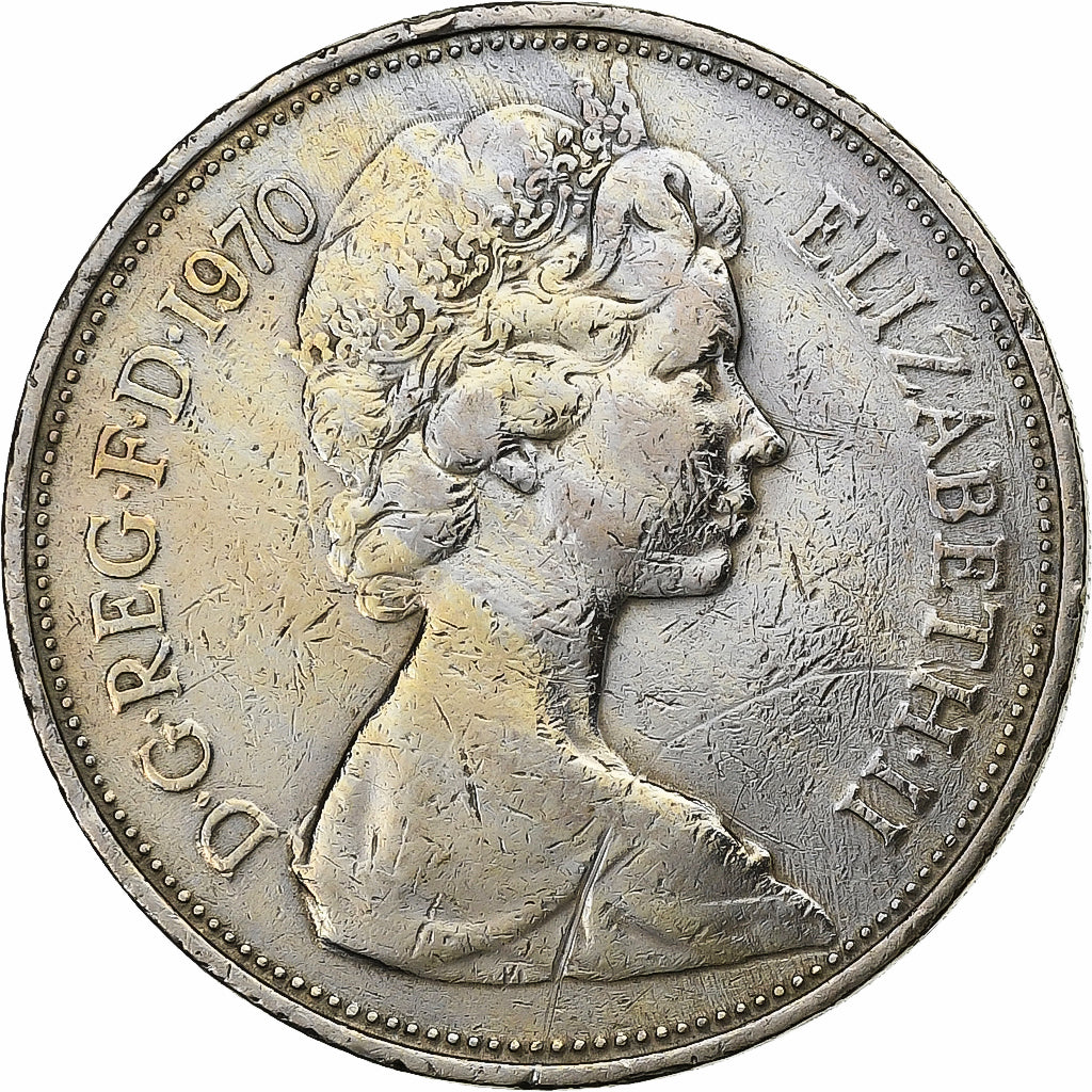 Groot Bretagne, Elizabeth II, 10 New Pence, 1970, Cupro-nikkel, FR+, KM:912