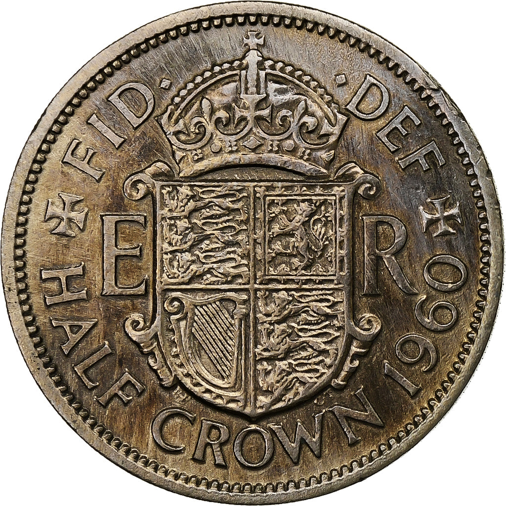 Großbritannien, Elizabeth II, 1/2 Crown, 1960, Kupfer-Nickel, S, KM:907