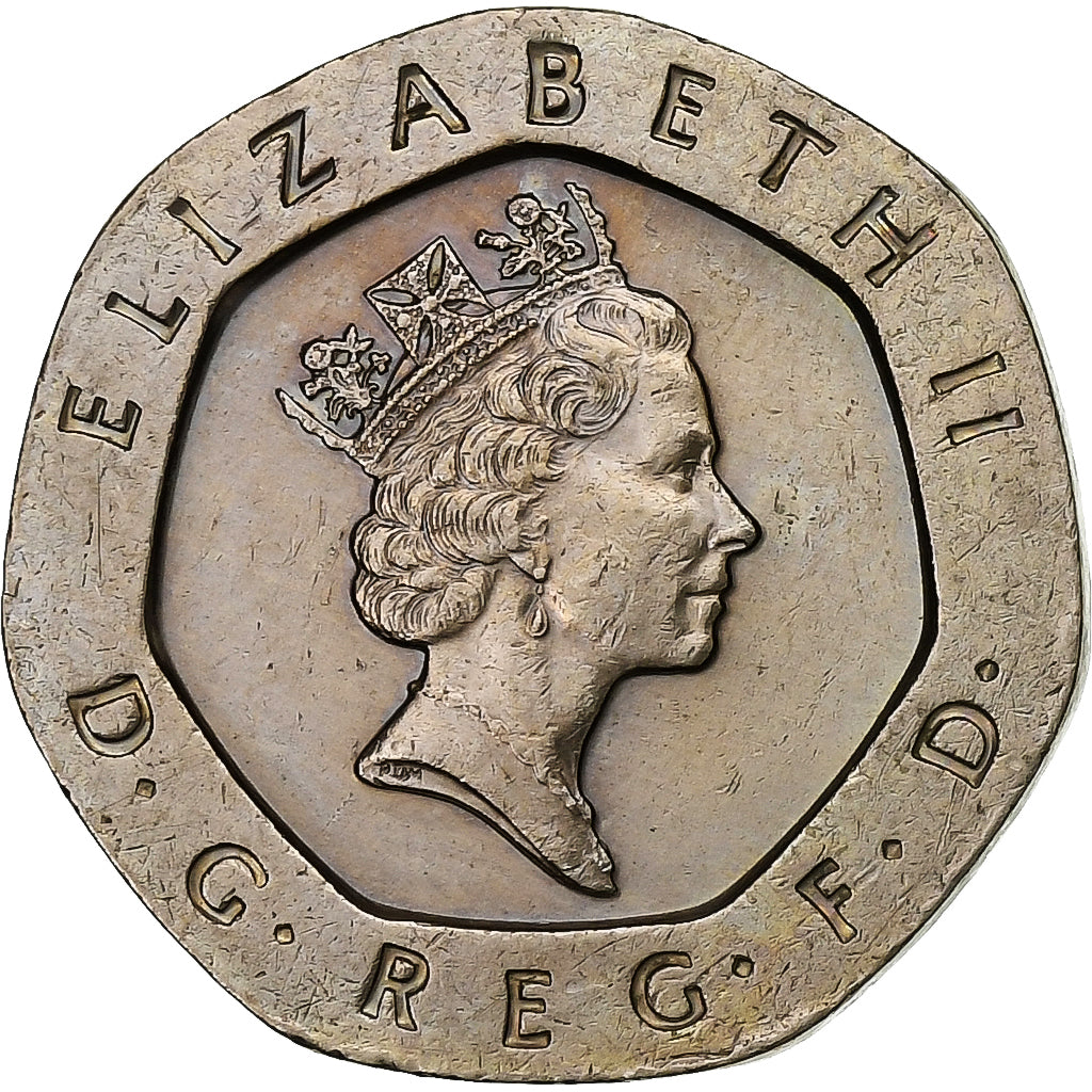Gran Bretaña, Elizabeth II, 20 Pence, 1993, Cobre - níquel, MBC, KM:939