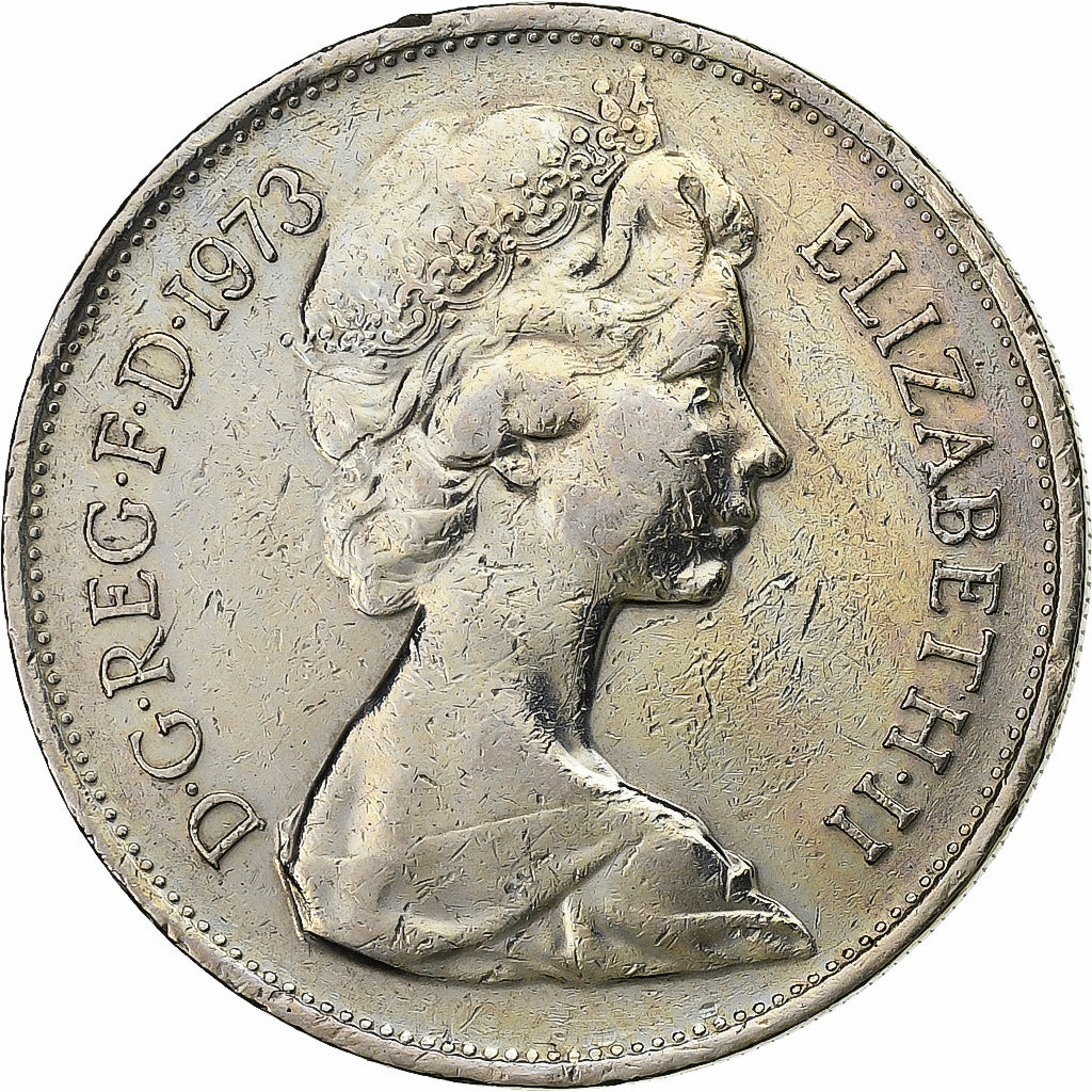 Groot Bretagne, Elizabeth II, 10 New Pence, 1973, Cupro-nikkel, FR+, KM:912