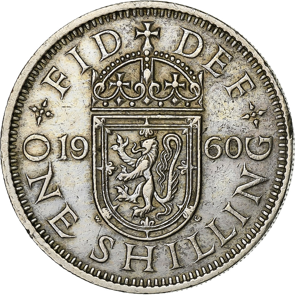 Groot Bretagne, Elizabeth II, Shilling, 1960, Cupro-nikkel, ZF, KM:904