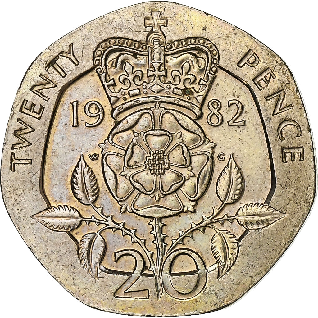 Großbritannien, Elizabeth II, 20 Pence, 1982, Kupfer-Nickel, SS+, KM:931