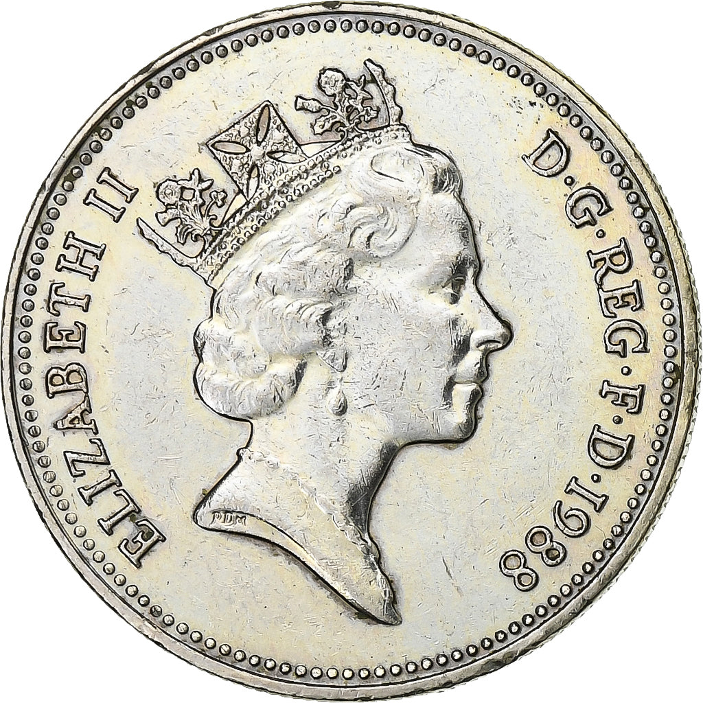 Monnaie, Grande-Bretagne, Elizabeth II, 5 Pence, 1988, TTB+, Copper-nickel