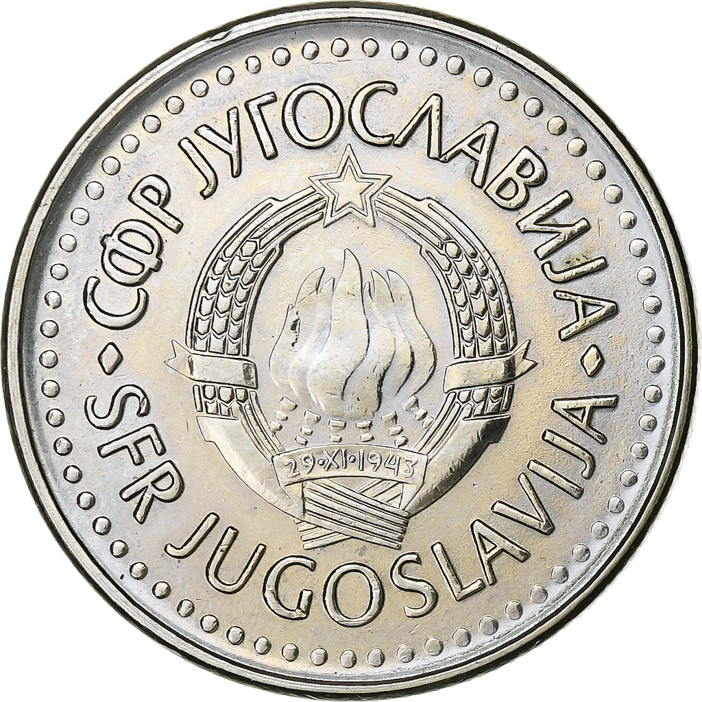 Joegoslaviëe, 50 Dinara, 1988, Copper-Nickel-Zinc, ZF+, KM:113