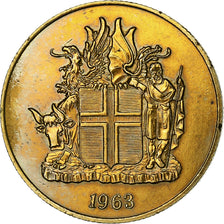 Iceland, 2 Kronur, 1963, Nickel-brass, VF(30-35), KM:13a.1
